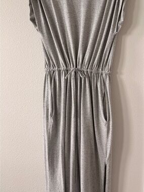 Maurices Heather Gray Midi Dress with Drawstring Waist